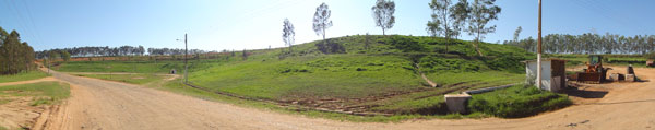 foto panorâmica do aterro municipal